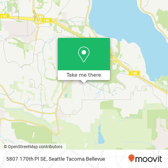Mapa de 5807 170th Pl SE, Bellevue, WA 98006