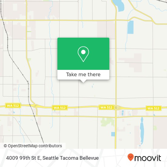 Mapa de 4009 99th St E, Tacoma, WA 98446