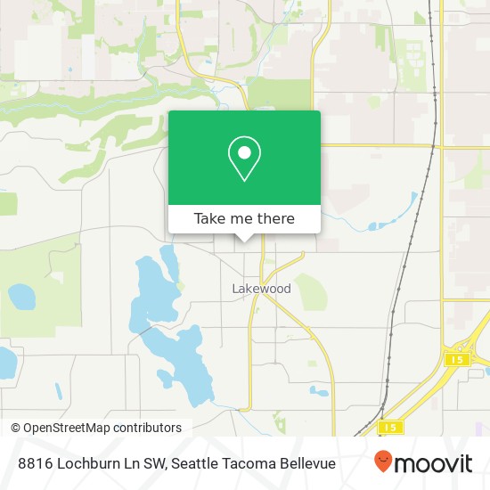 Mapa de 8816 Lochburn Ln SW, Lakewood, WA 98499