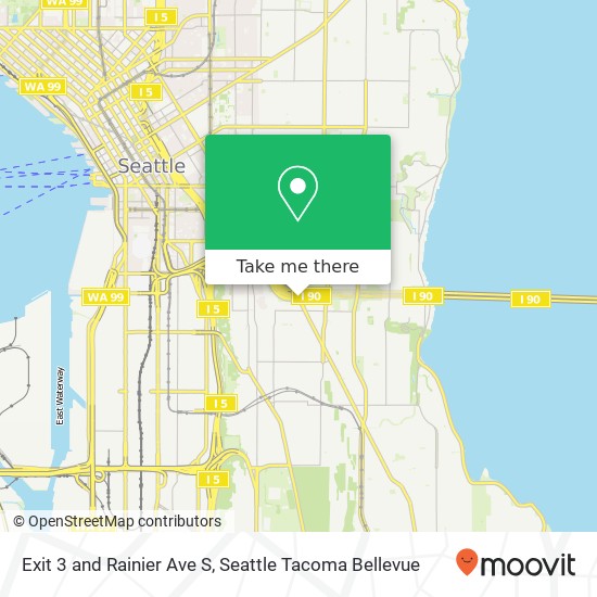Mapa de Exit 3 and Rainier Ave S, Seattle, WA 98144