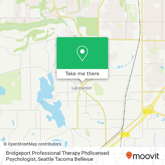 Bridgeport Professional Therapy Phdlicensed Psychologist, 9115 Bridgeport Way SW map