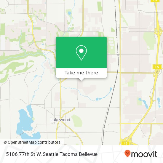 Mapa de 5106 77th St W, Lakewood, WA 98499