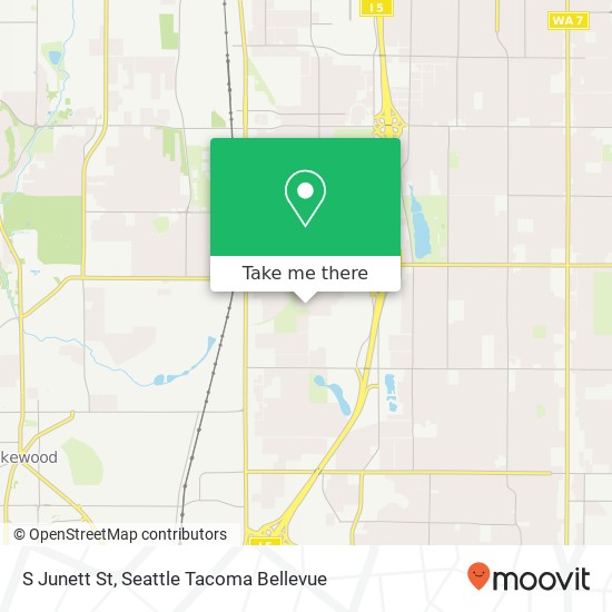 Mapa de S Junett St, Tacoma, WA 98409
