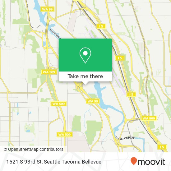 Mapa de 1521 S 93rd St, Seattle, WA 98108