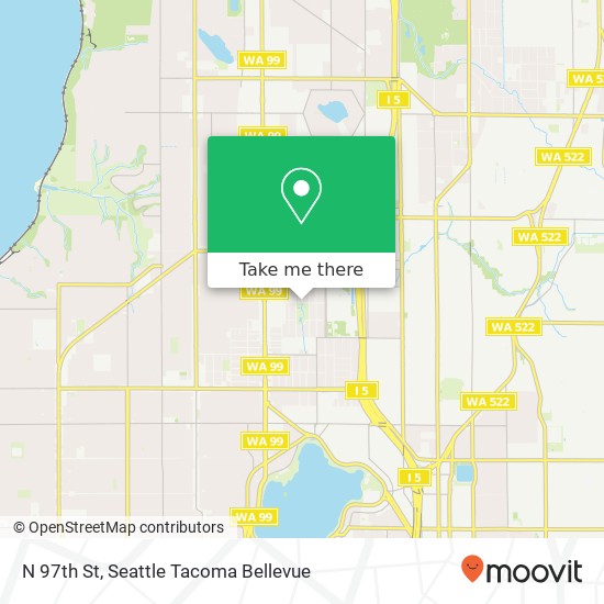 Mapa de N 97th St, Seattle, WA 98103