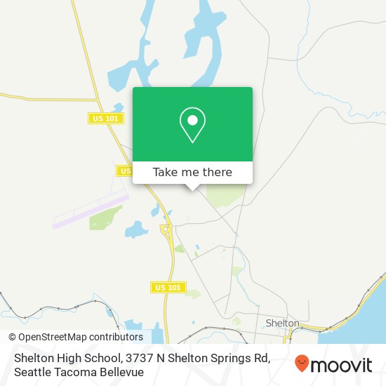 Mapa de Shelton High School, 3737 N Shelton Springs Rd