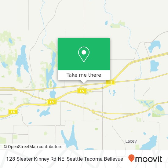 Mapa de 128 Sleater Kinney Rd NE, Olympia, WA 98506