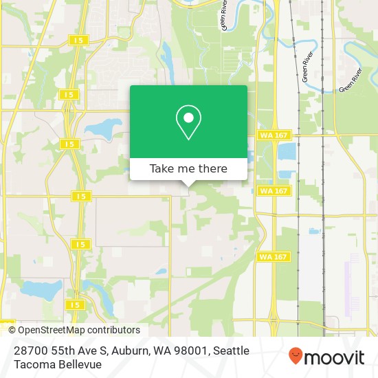 Mapa de 28700 55th Ave S, Auburn, WA 98001