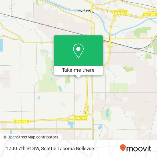 Mapa de 1700 7th St SW, Puyallup, WA 98371