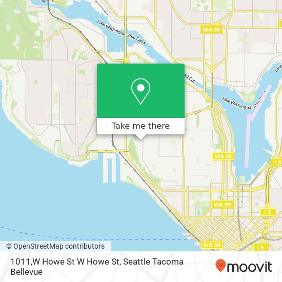 Mapa de 1011,W Howe St W Howe St, Seattle, WA 98119