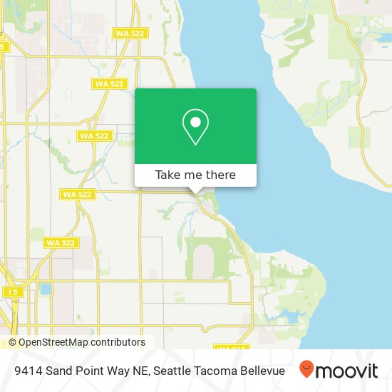 Mapa de 9414 Sand Point Way NE, Seattle, WA 98115