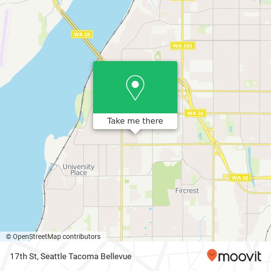 Mapa de 17th St, Tacoma, WA 98465