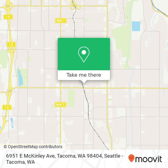 Mapa de 6951 E McKinley Ave, Tacoma, WA 98404