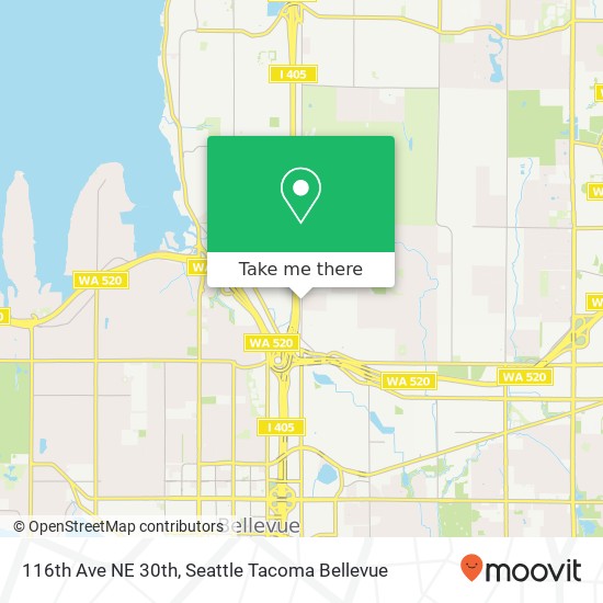 Mapa de 116th Ave NE 30th, Bellevue, WA 98005