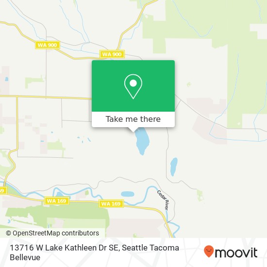 Mapa de 13716 W Lake Kathleen Dr SE, Renton, WA 98059