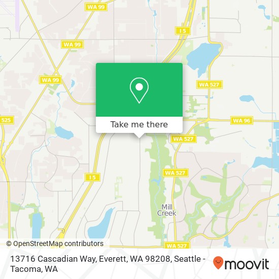 Mapa de 13716 Cascadian Way, Everett, WA 98208