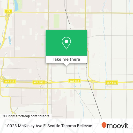 Mapa de 10023 McKinley Ave E, Tacoma, WA 98445