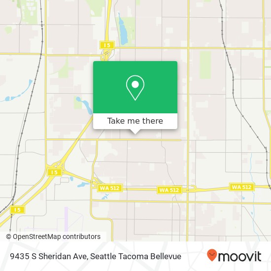 Mapa de 9435 S Sheridan Ave, Tacoma, WA 98444