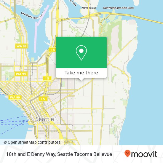 Mapa de 18th and E Denny Way, Seattle, WA 98122