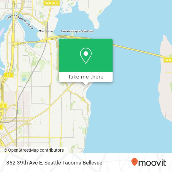 Mapa de 862 39th Ave E, Seattle, WA 98112