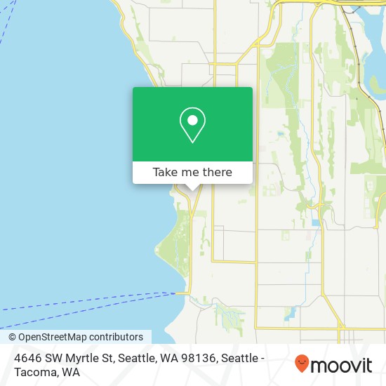 Mapa de 4646 SW Myrtle St, Seattle, WA 98136