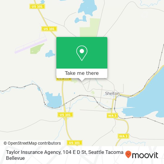 Mapa de Taylor Insurance Agency, 104 E D St