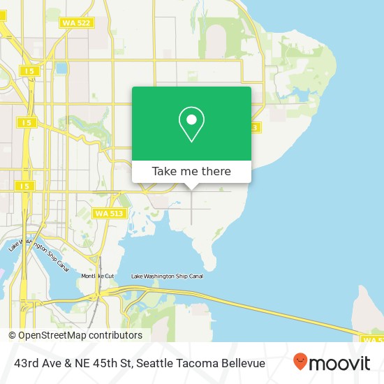 Mapa de 43rd Ave & NE 45th St, Seattle, WA 98105