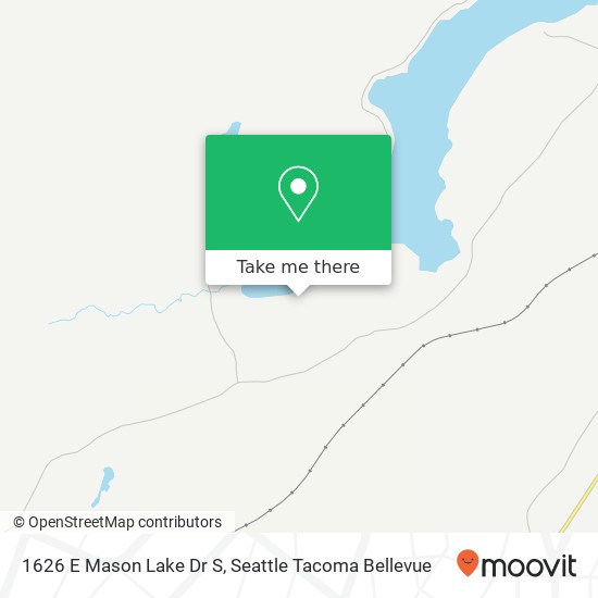 Mapa de 1626 E Mason Lake Dr S, Grapeview, WA 98546