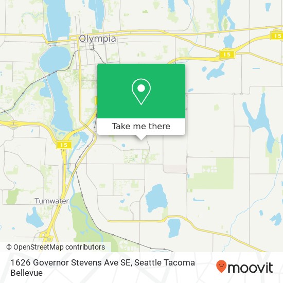 Mapa de 1626 Governor Stevens Ave SE, Olympia, WA 98501