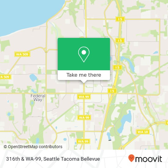 Mapa de 316th & WA-99, Federal Way, WA 98003