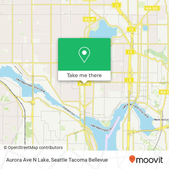 Mapa de Aurora Ave N Lake, Seattle, WA 98103