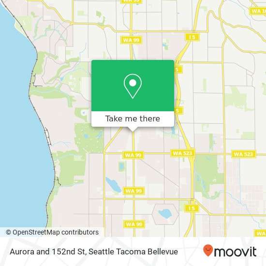 Mapa de Aurora and 152nd St, Shoreline, WA 98133