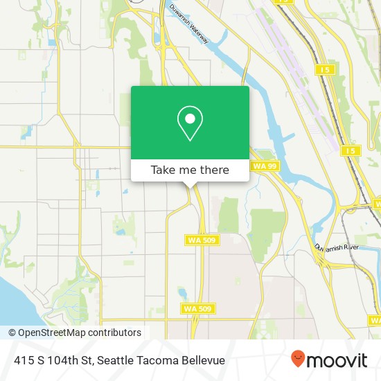 Mapa de 415 S 104th St, Seattle, WA 98168
