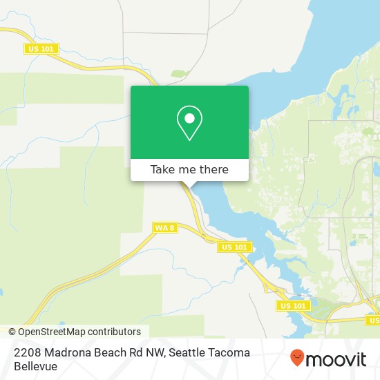 Mapa de 2208 Madrona Beach Rd NW, Olympia, WA 98502
