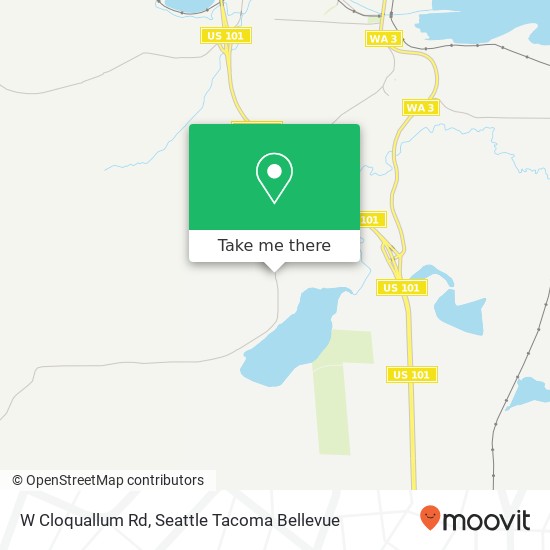Mapa de W Cloquallum Rd, Shelton, WA 98584