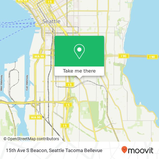 Mapa de 15th Ave S Beacon, Seattle, WA 98144