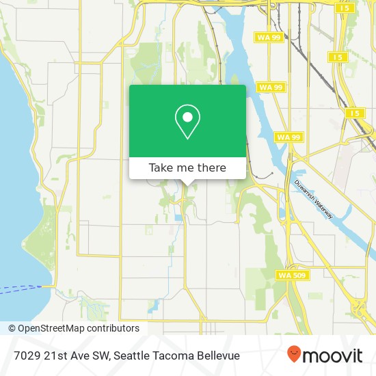 Mapa de 7029 21st Ave SW, Seattle, WA 98106