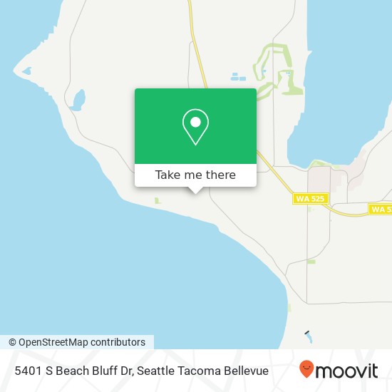 Mapa de 5401 S Beach Bluff Dr, Freeland, WA 98249