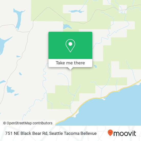 Mapa de 751 NE Black Bear Rd, Belfair, WA 98528