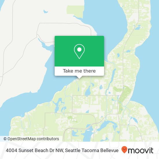 Mapa de 4004 Sunset Beach Dr NW, Olympia, WA 98502