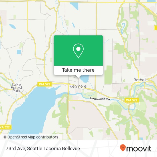 Mapa de 73rd Ave, Kenmore, WA 98028