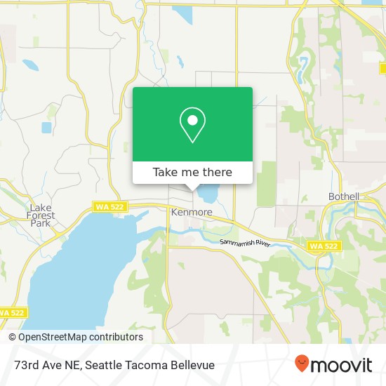 Mapa de 73rd Ave NE, Kenmore, WA 98028