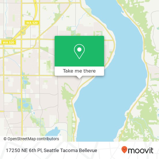 17250 NE 6th Pl, Bellevue, WA 98008 map