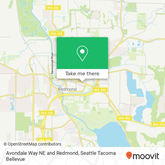 Avondale Way NE and Redmond, Redmond, WA 98052 map