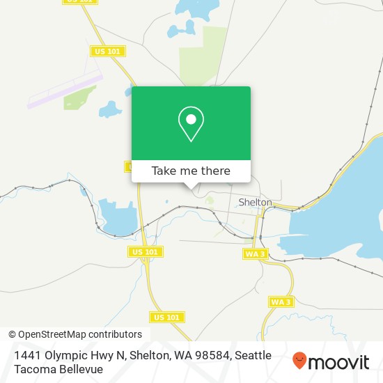 Mapa de 1441 Olympic Hwy N, Shelton, WA 98584