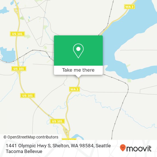 Mapa de 1441 Olympic Hwy S, Shelton, WA 98584