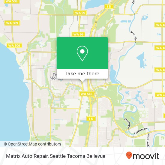 Matrix Auto Repair, 22834 Pacific Hwy S map