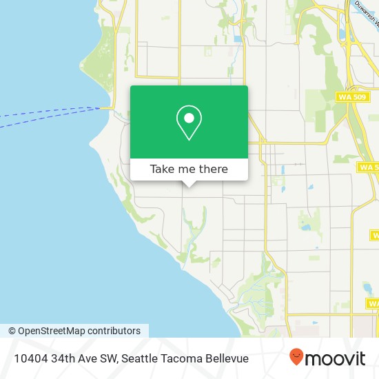 Mapa de 10404 34th Ave SW, Seattle, WA 98146