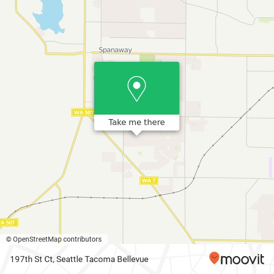 Mapa de 197th St Ct, Spanaway, WA 98387