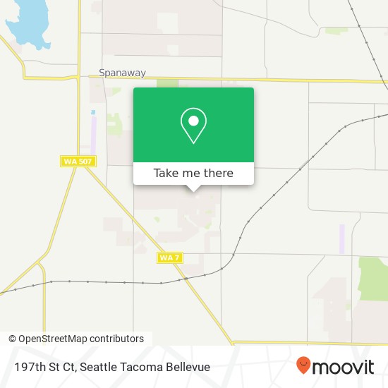 Mapa de 197th St Ct, Spanaway, WA 98387
